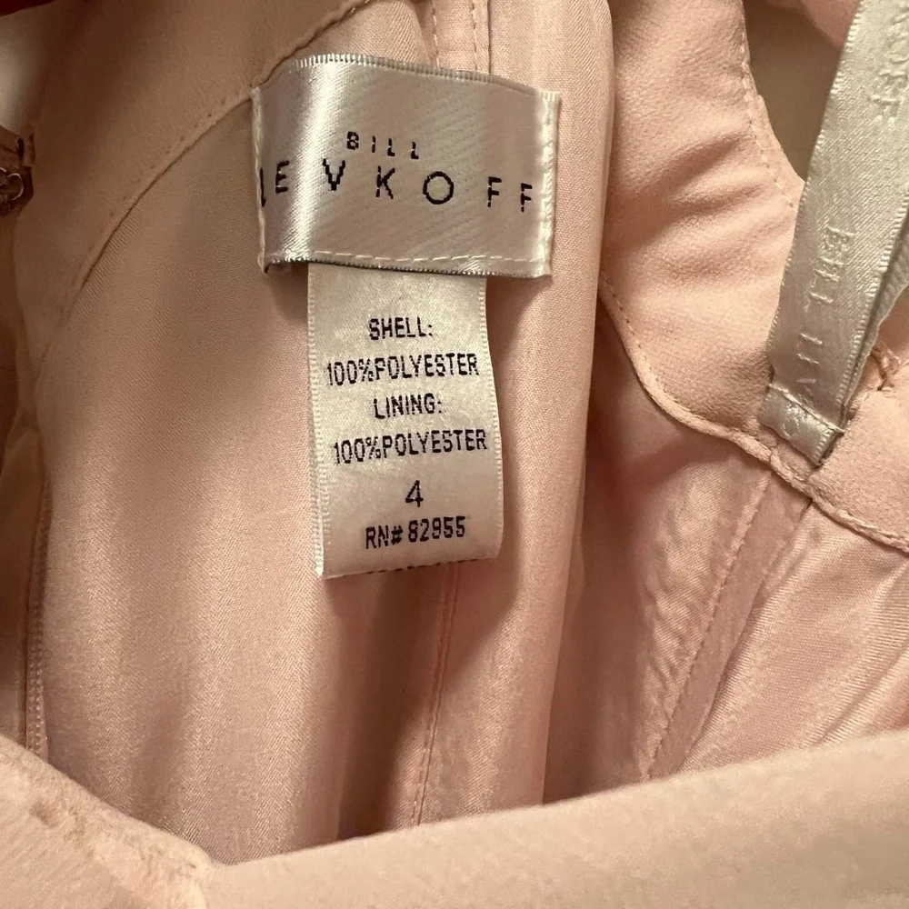 Bill Levkoff Petal Pink Off Shoulder Prom or Bridesmaid Dress - Picture 4 of 5